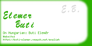 elemer buti business card