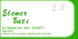 elemer buti business card